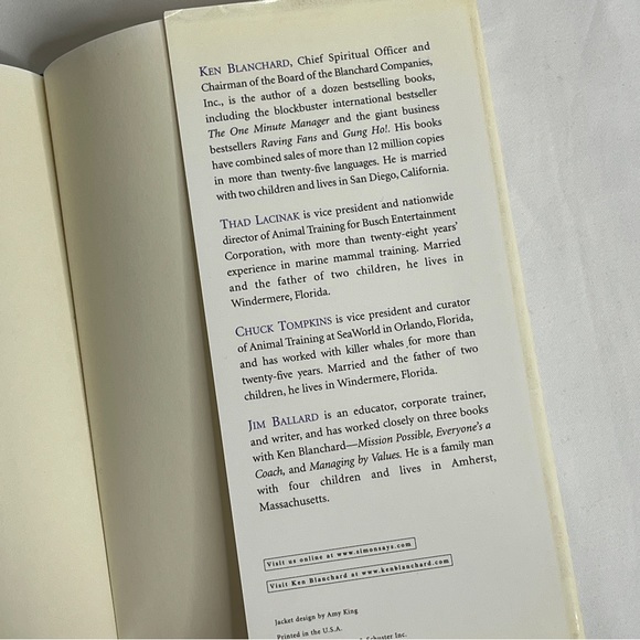 Whale Done! The Power of Positive Relationships by Ken Blanchard Hardcover Book - Picture 6 of 9